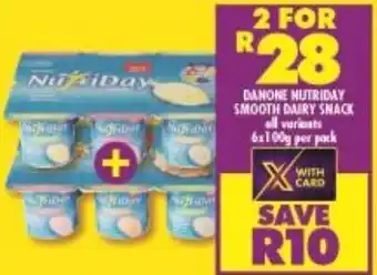Shoprite Dadone Nutriday Smooth Dairy Snack 6 x 160g offer