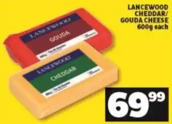 Shoprite Lancewood Cheddar/Gouda Cheese 600g offer