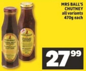 Shoprite Mrs Ball's Chutney 470g offer