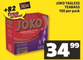 Shoprite Joko Tagless Teabags 100 per Pack offer
