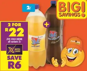 Shoprite Jive Cold Drink 2x2L offer