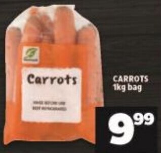 Shoprite Carrots 1kg Bag offer