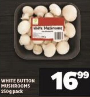 Shoprite White Button Mushrooms 250g offer
