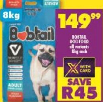 Shoprite Bobtail Dog Food 8kg offer