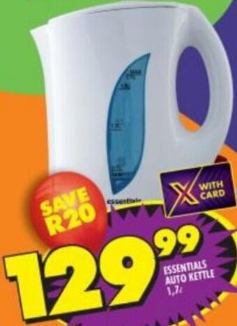Shoprite Essentials Auto Kettle 1,7L offer