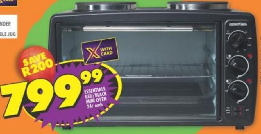 essentials mini oven price