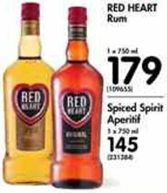 Red Heart Rum 750ml offer at Makro