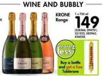 Makro Wine and Bubbly Krone Range 750ml offer