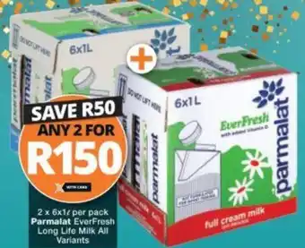 Parmalat EverFresh Long Life Milk All Variants 2 x 6 x 1L