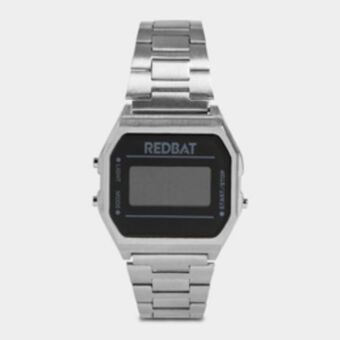 Redbat silver retro watch