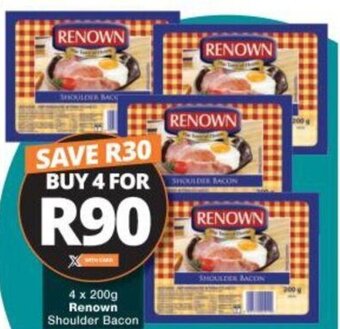 Renown Shoulder Bacon 4 x 200g