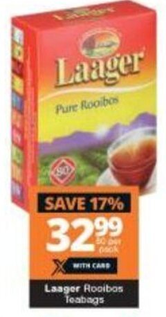 Checkers Laager Rooibos Teabags offer