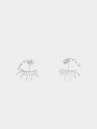 Swarovski® crystal stud earrings
 - silver