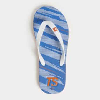 Totalsports Men's ts frequency white/blue/orange flip flops offer