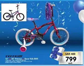 Makro Totem 16" or 20" Princess or Racer Kids BMX offer