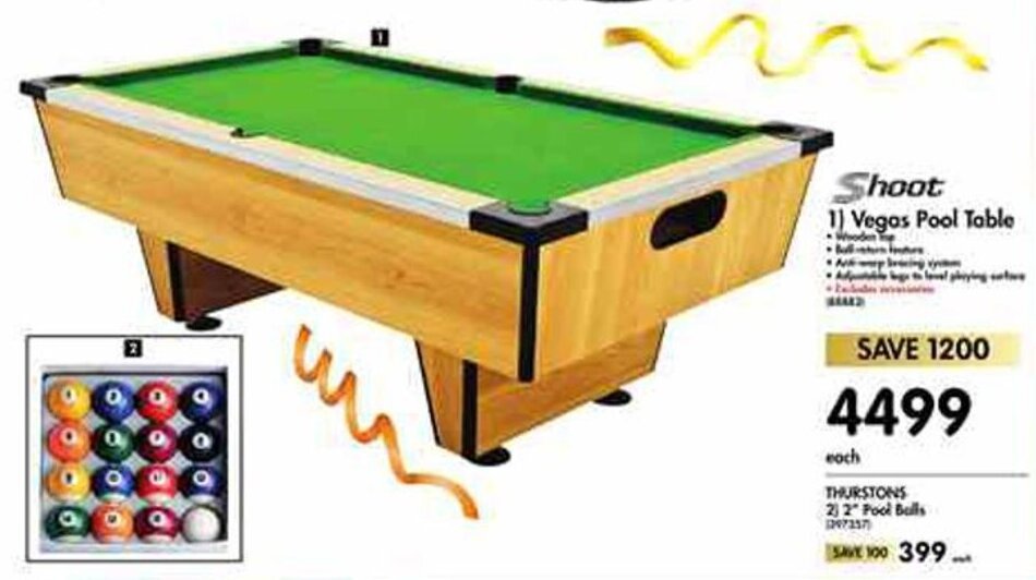 Shoot Vegas Pool Table offer at Makro