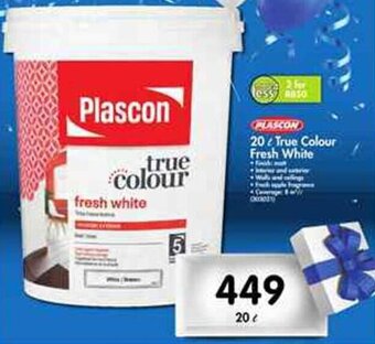 Makro Plascon True Colour Fresh White 20L offer