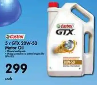 Makro Castrol GTX 20W-50 Motor 5L offer