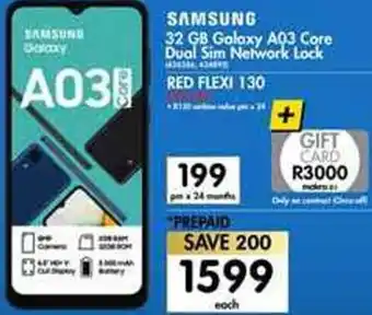 Makro Samsung 32GB Galaxy A03 Core Dual Sim Network Lock offer