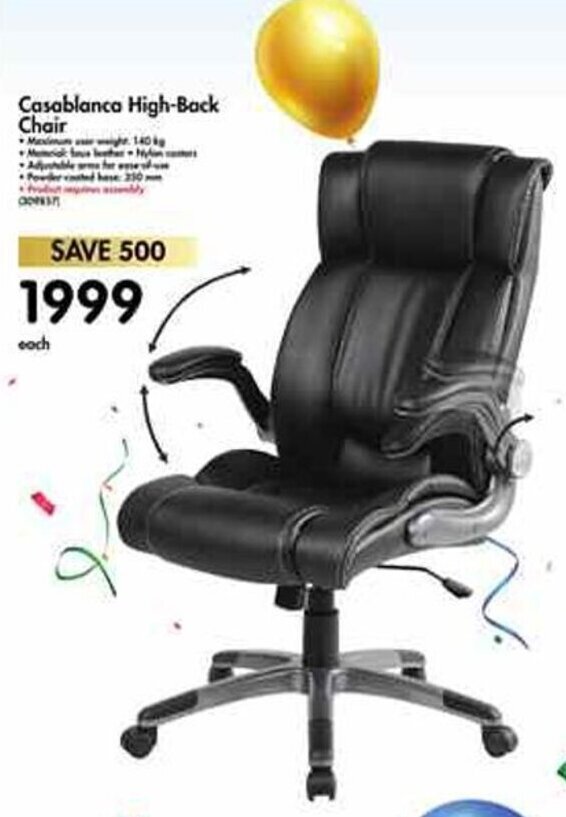 Casablanca HighBack Chair offer at Makro