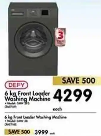 Makro Defy Front Loader Washing Machine 6kg offer