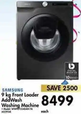 Makro Samsung Front Loader AddWash Washing Machine 9kg offer