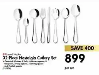 Makro Russell Hobbs 32-Piece Nostalgia Cutlery Set offer