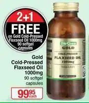 Dis-Chem Gold Cold Pressed Flaxseed Oil 1000mg-90 Softgel Capsules offer