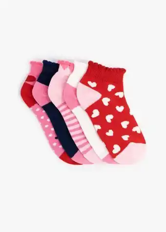 Woolworths Heart cropped socks 5 pack offer