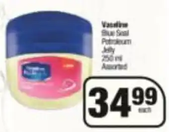 Spar Vaseline Blue Seal Petroleum Jelly Assorted 250ml offer