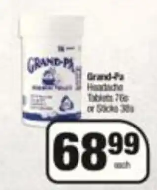 Spar Grand-Pa Headache Powder Sticks or Tablets offer