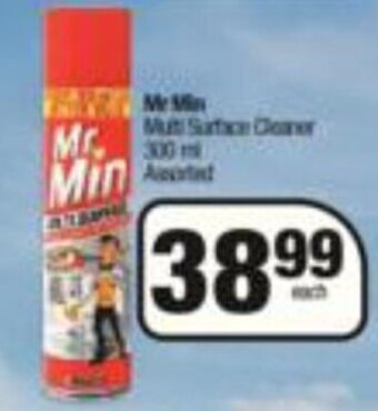 Spar Mr. Min Multi Surface Cleaner Assorted 300ml offer