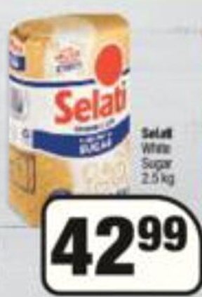 Spar Selati White Sugar 2,5kg offer