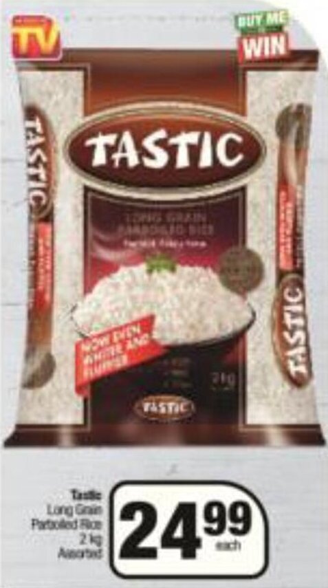 Tastic Long Grain Parboiled Rice 2kg offer at Spar