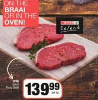 Spar Spar Select Rump Steak per kg offer