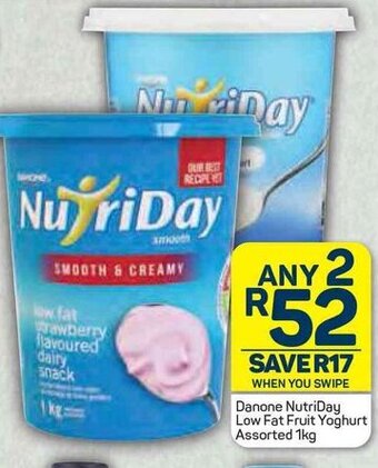 Pick n Pay Danone NutriDay Low Fat Fruit Yoghurt Assorted 1kg offer