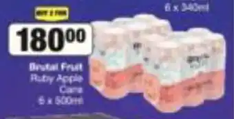 Spar Brutal Fruit Ruby Apple Cans 2 x 6 x 500ml offer