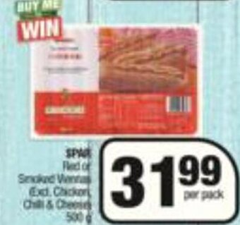 Spar Spar Red or Smooked Viennas 500g offer