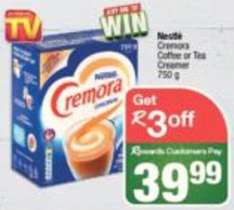 Spar Nestlé Cremora Coffee or Tea Creamer 750g offer