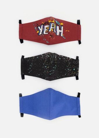 Graphic kids face masks 3 pack