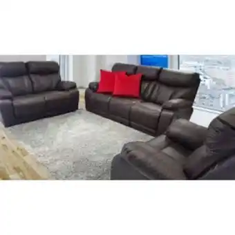Hirsch's Grafton everest unity 3piece 5-action lounge suite (leather uppers) offer