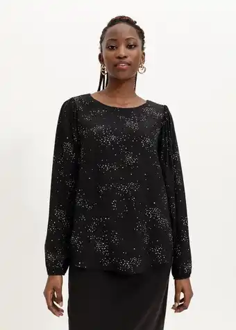 Woolworths Monochrome spot viscose blouse offer