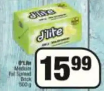 Spar D'Lite Medium Fat Spread 100g offer