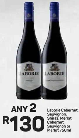 Pick n Pay Laborie Cabernet Sauvignon, Shiraz, Merlot Cabernet Sauvignon or Merlot 750ml offer