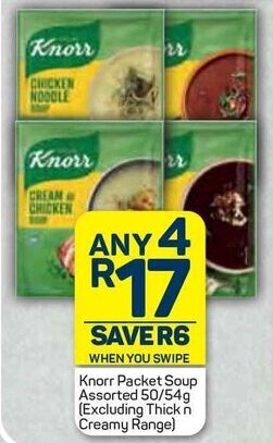 Pick n Pay Knorr Packet Soup Assorted 50/54g offer