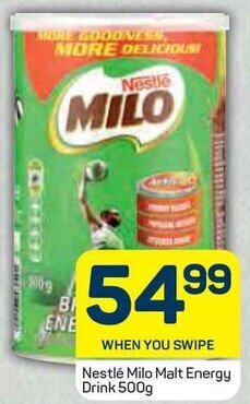 Pick n Pay Nestlé Milo Malt Energy Drink 500g offer