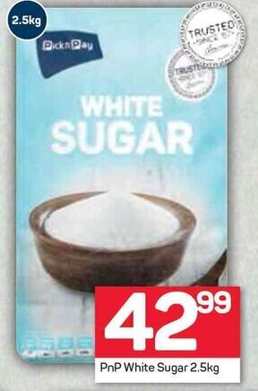 Pick n Pay PnP White Sugar 2,5kg offer