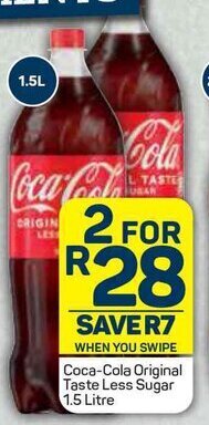 Pick n Pay Coca-Cola Original Taste Less Sugar 1,5L offer