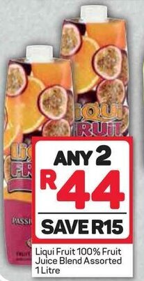 Liqui Fruit 100% Fruit Juice Blend Assorted 1L