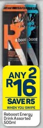 Pick n Pay Reboost Energy Drink Assorted 500ml offer